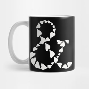 Love And Hearts Ampersand Symbol Sign White Mug